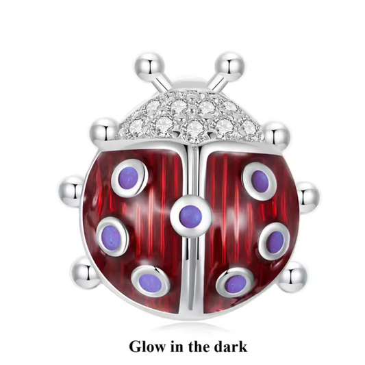 Charm coccinelle - "Glow in the Dark"