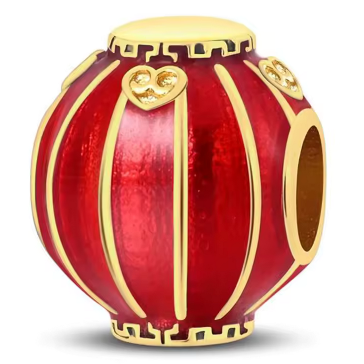 Charm Lanterne Traditionnelle Rouge et Argent