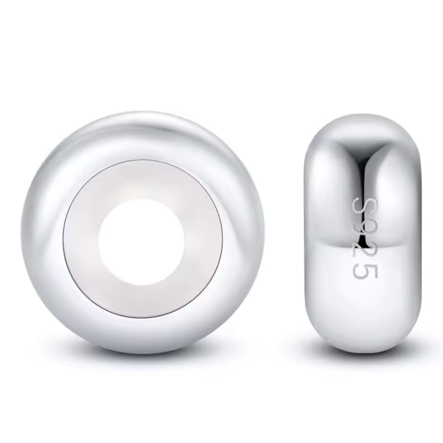 Charm Espaceur Argenté – Simplicité et Élégance