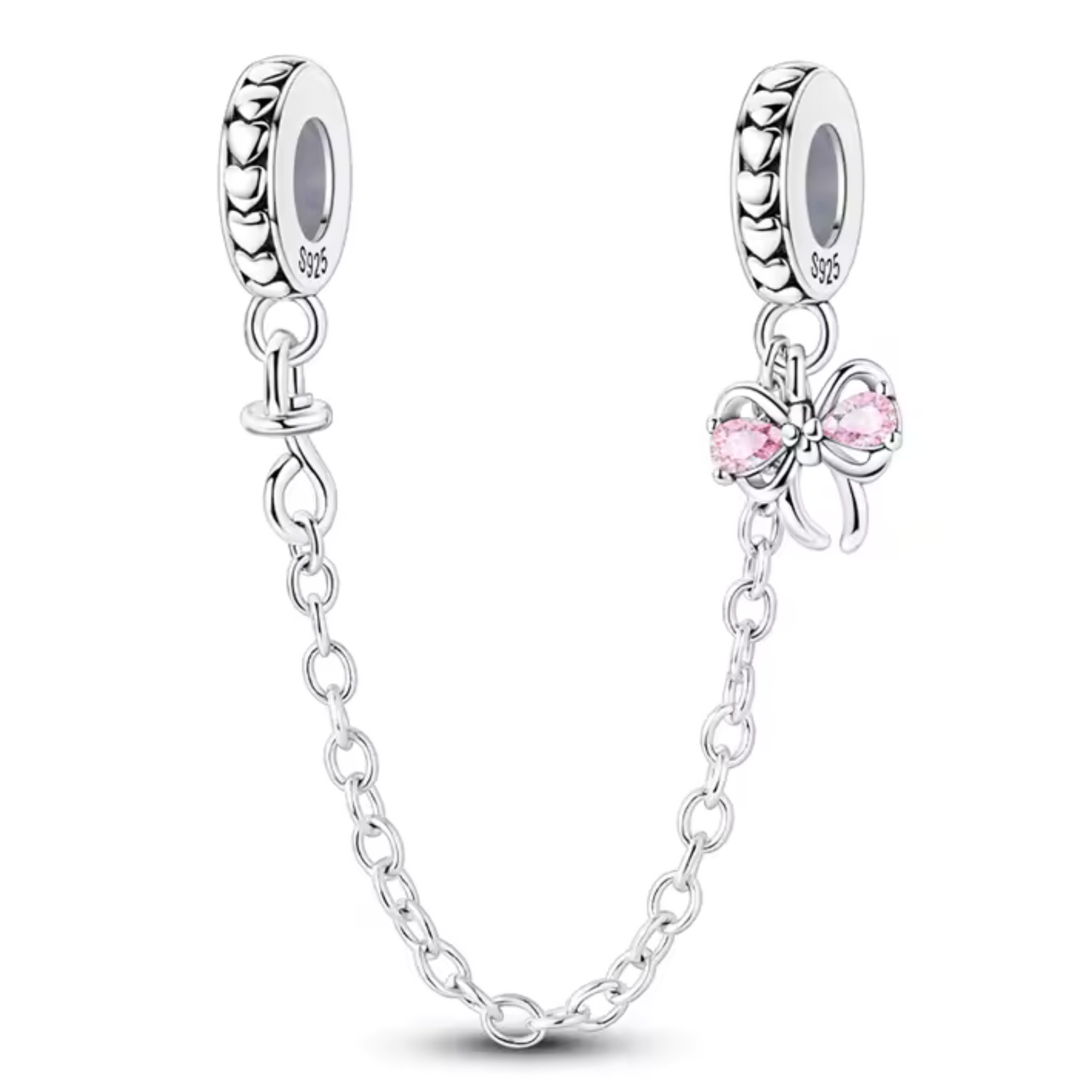 Charm Chaîne de Sécurité Noeud Rose