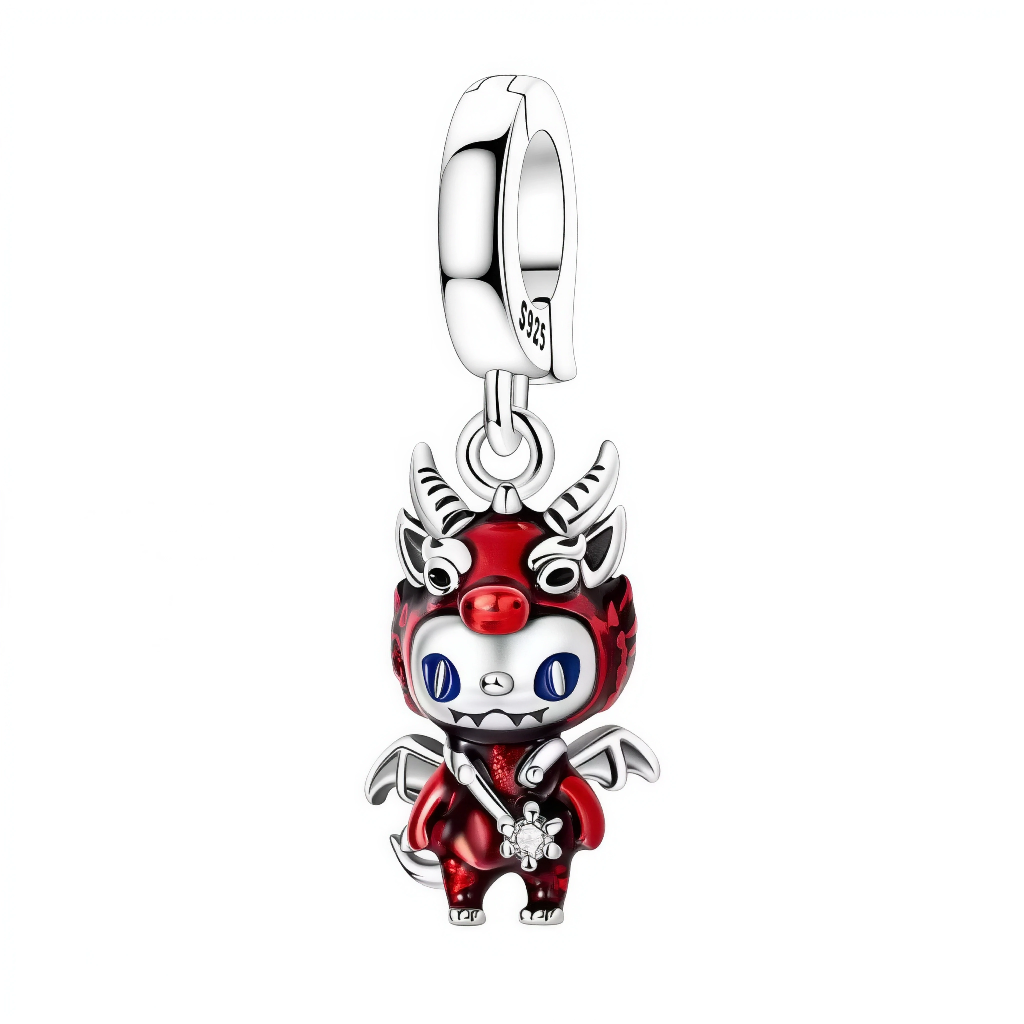 Charm Pendentif – Dragon Kawaii Rouge