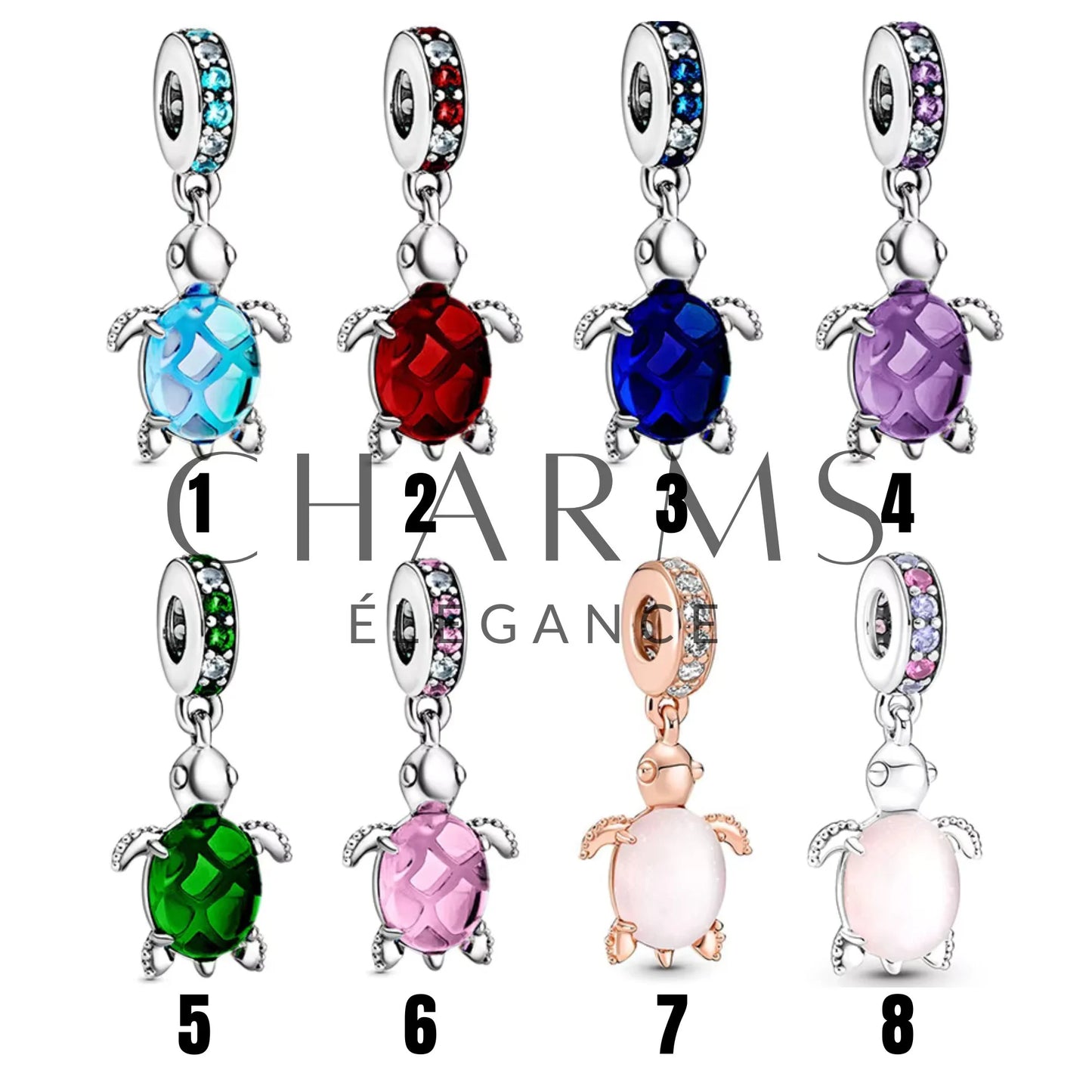 Charm Pendentif - Tortue (8 Modèles différents) - Charms Élégance