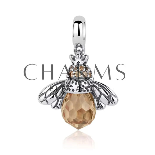 Charm - Abeille avec Pierre Orange - Charms Élégance