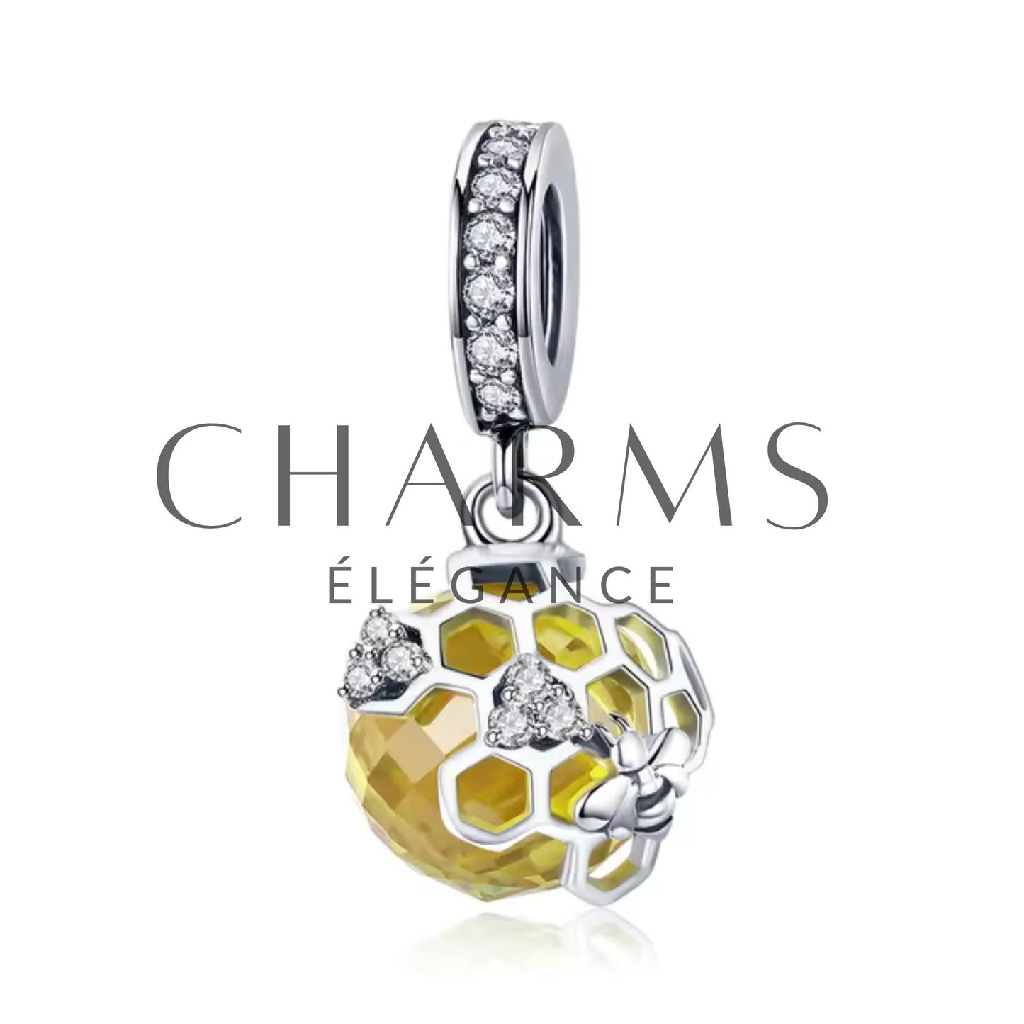 Charm - Alvéole Abeille Jaune - Charms Élégance