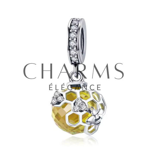 Charm - Alvéole Abeille Jaune - Charms Élégance