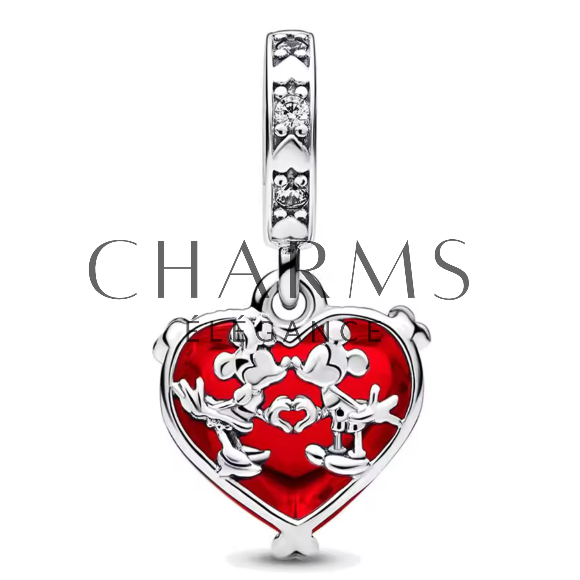 Charm Cœur Mickey & Minnie – L’Amour Magique - Charms Élégance