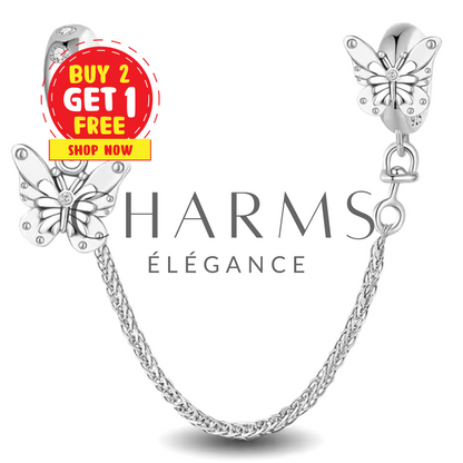 Charm Chaîne de Sécurité Deux Papillons - Charms Élégance