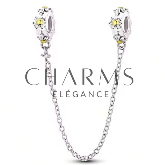 Charm Chaîne de Sécurité Fleurs Jaunes - Charms Élégance