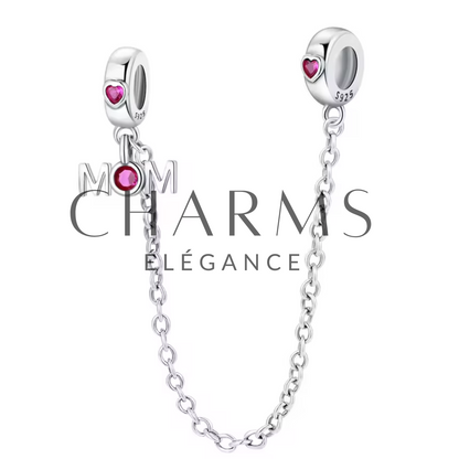Charm Chaîne "MOM" – Amour et Gratitude Éternelle - Charms Élégance