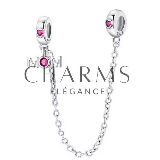 Charm Chaîne "MOM" – Amour et Gratitude Éternelle - Charms Élégance