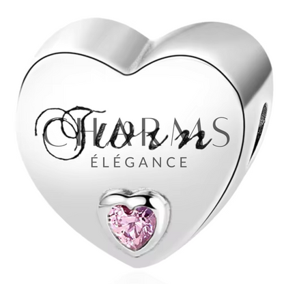 Charm Cœur Famille – 15 Designs au Choix - Charms Élégance