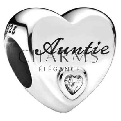 Charm Cœur Famille – 15 Designs au Choix - Charms Élégance