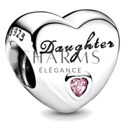 Charm Cœur Famille – 15 Designs au Choix - Charms Élégance