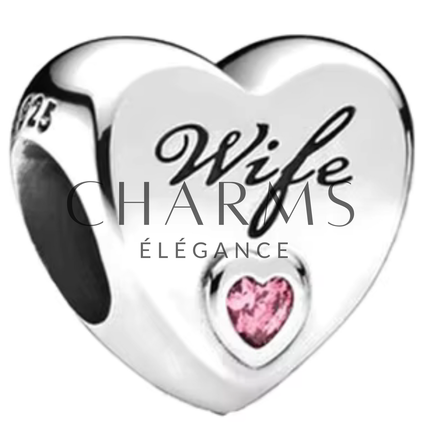 Charm Cœur Famille – 15 Designs au Choix - Charms Élégance