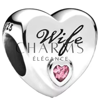 Charm Cœur Famille – 15 Designs au Choix - Charms Élégance