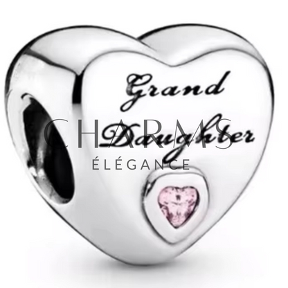 Charm Cœur Famille – 15 Designs au Choix - Charms Élégance