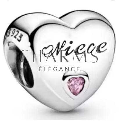 Charm Cœur Famille – 15 Designs au Choix - Charms Élégance