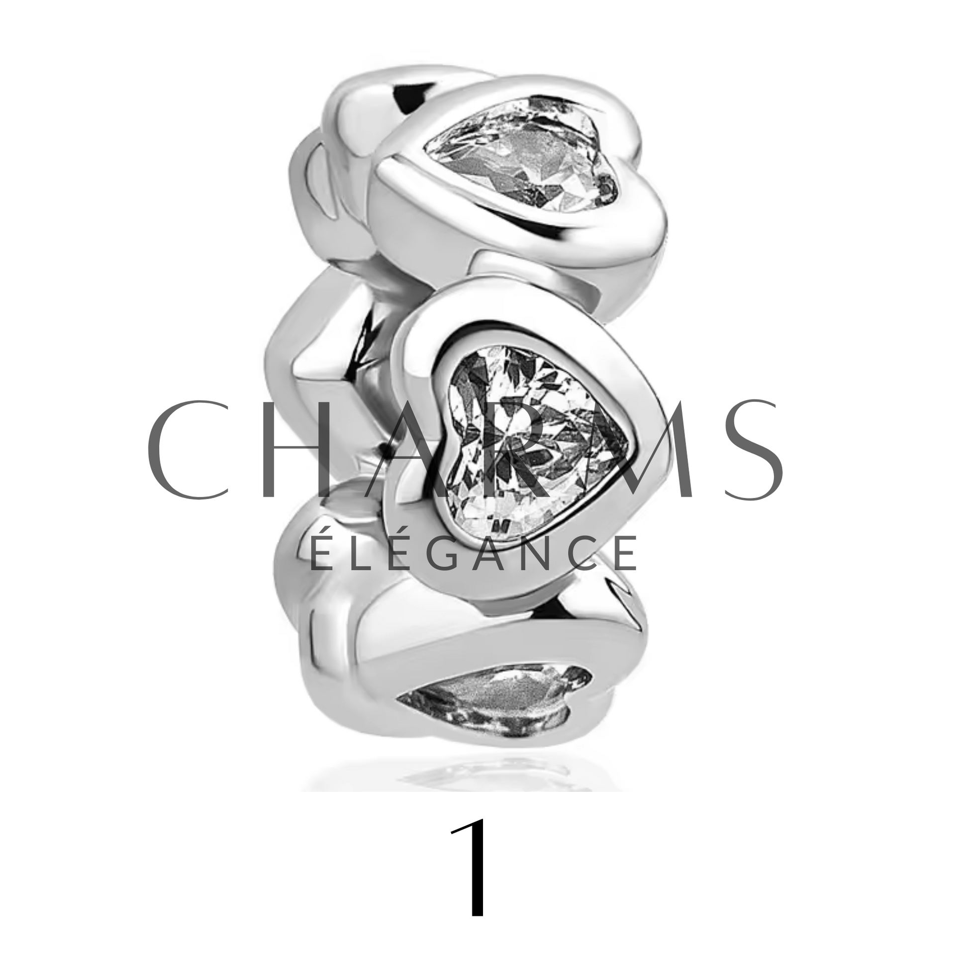 Charm Petits Cœurs Argentés ou Roses - Charms Élégance