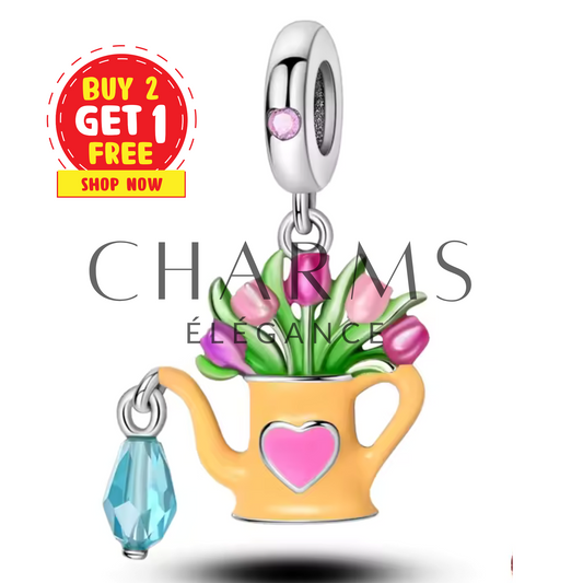 Charm Arrosoir Fleuri - Charms Élégance