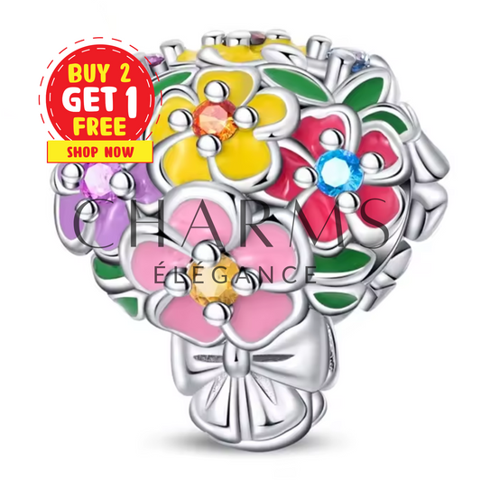 Charm Bouquet de Fleurs - Charms Élégance