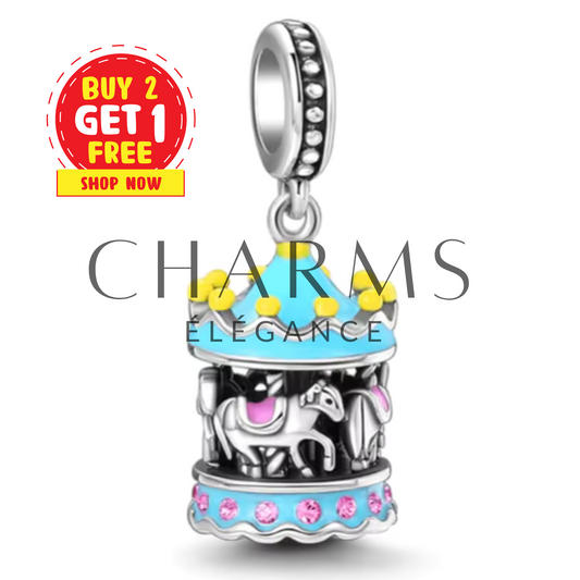 Charm Carrousel Bleu - Charms Élégance