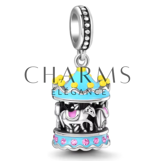 Charm Carrousel Bleu - Charms Élégance