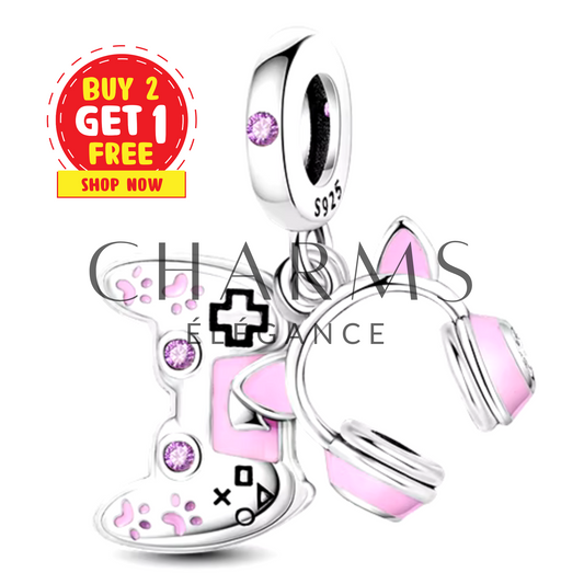 Charm Casque et Manette de Jeux Vidéos - Charms Élégance