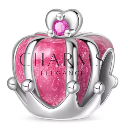 Charm Couronne Rose - Charms Élégance