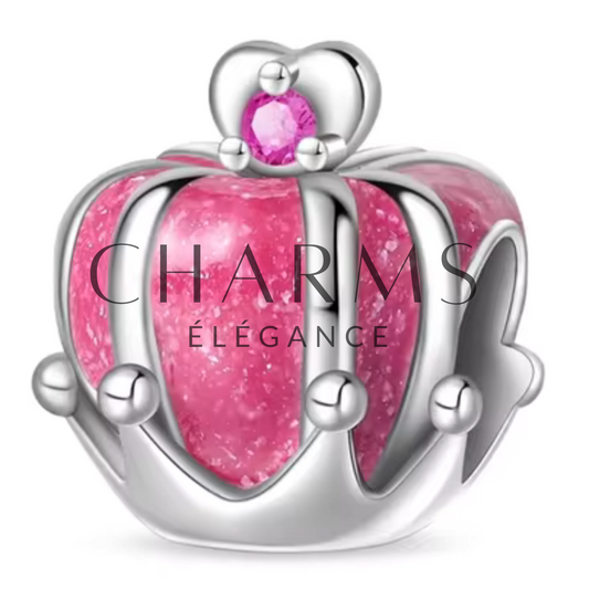 Charm Couronne Rose - Charms Élégance