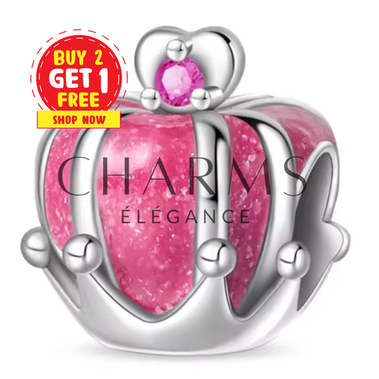 Charm Couronne Rose - Charms Élégance