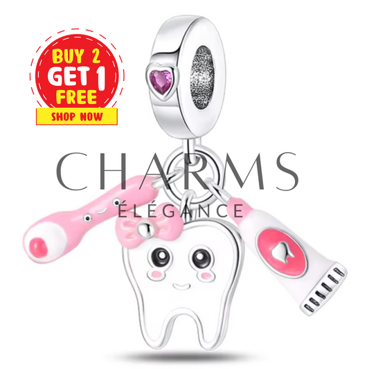 Charm Dent avec Brosse à Dents et Dentifrice - Charms Élégance
