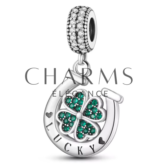 Charm Fer à Cheval et Trèfle – Double Porte-Bonheur - Charms Élégance