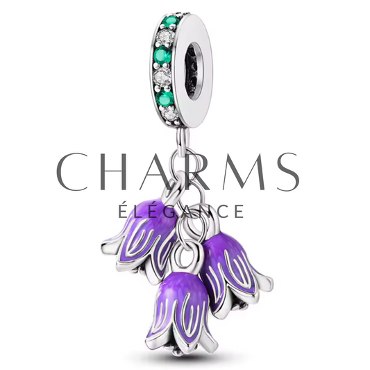 Charm Fleurs Violettes - Charms Élégance