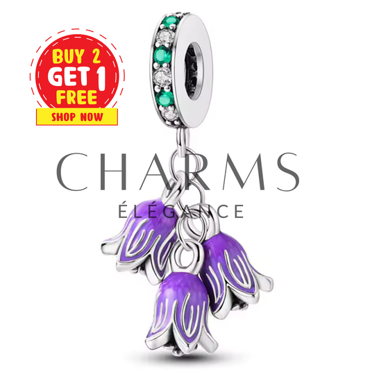Charm Fleurs Violettes - Charms Élégance