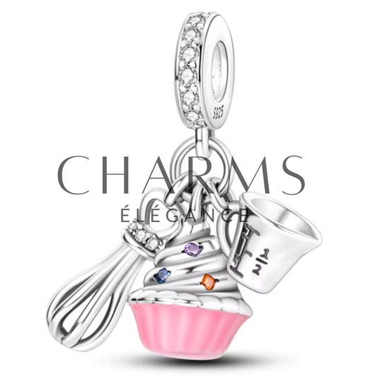 Charm Fouet et Cupcake - Charms Élégance