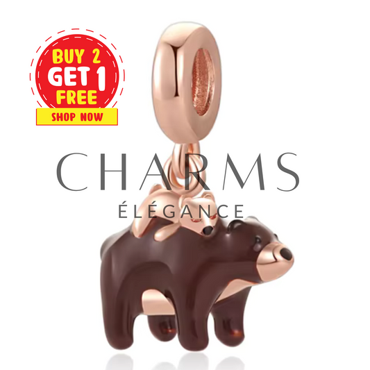 Charm Ours avec son Bébé - Charms Élégance