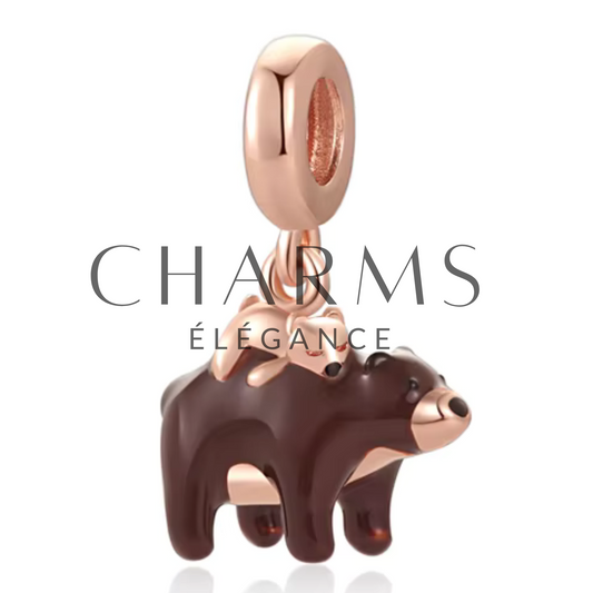 Charm Ours avec son Bébé - Charms Élégance