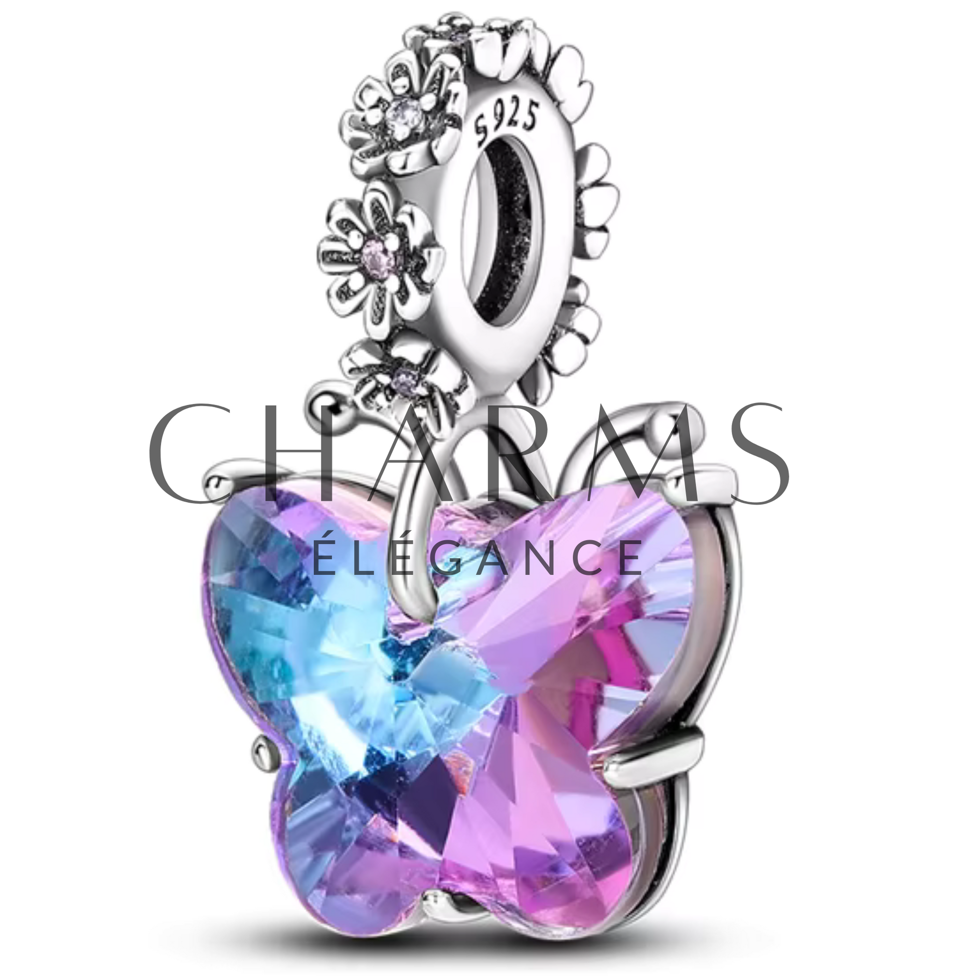 Charm Papillon Bleu et Violet - Charms Élégance