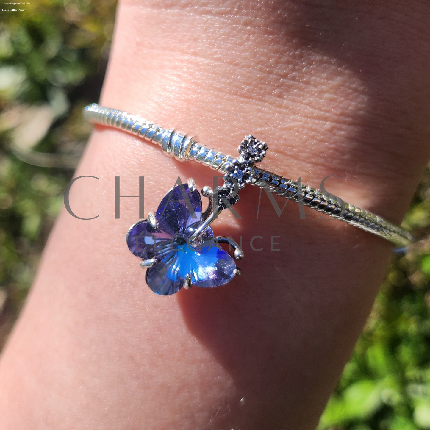 Charm Papillon Bleu et Violet - Charms Élégance