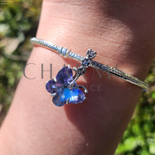 Charm Papillon Bleu et Violet - Charms Élégance