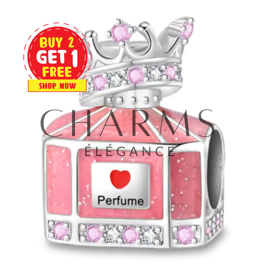 Charm - Parfum Rose avec Inscription "Love Perfume" - Charms Élégance