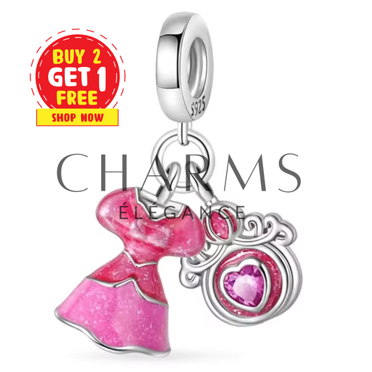Charm Robe Rose - Charms Élégance