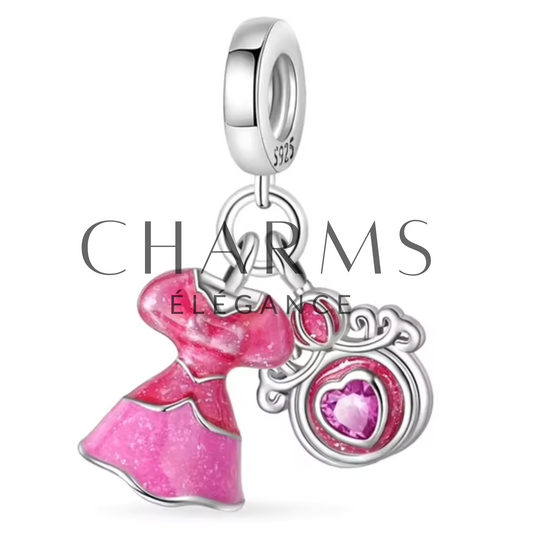 Charm Robe Rose - Charms Élégance