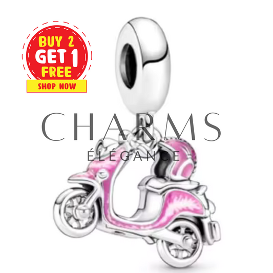 Charm Scooter Rose - Charms Élégance