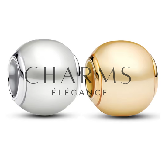 Charm Rond | Doré ou Blanc - Charms Élégance