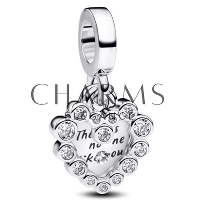 Charm Double Cœur | Argent ou Doré - Charms Élégance