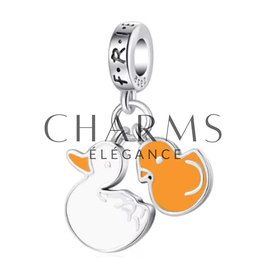 Charm Pendentif - Canard et Poussin de Joey & Chandler | Friends - Charms Élégance