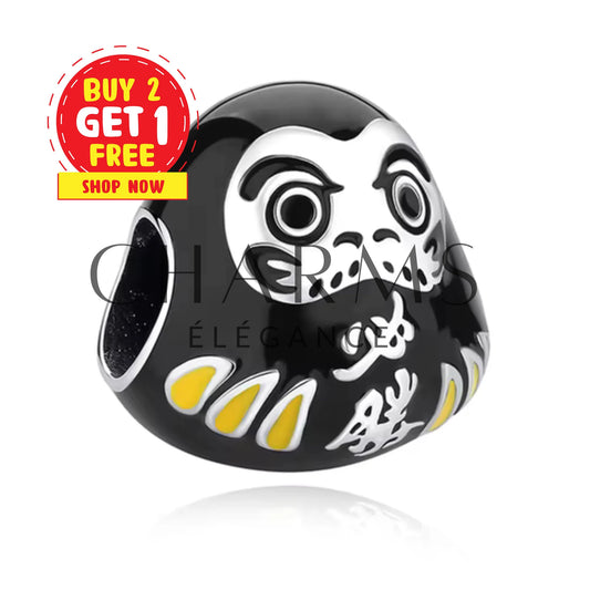 Charm - Daruma Noir | Nouvel an chinois