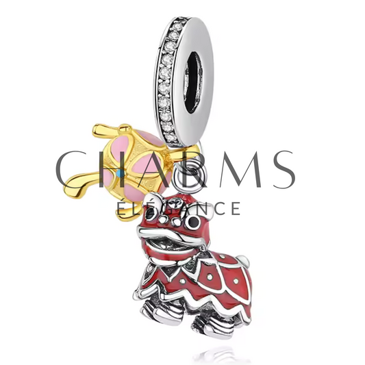 Charm Lion de Danse – Symbole de Protection et de Festivité - Charms Élégance