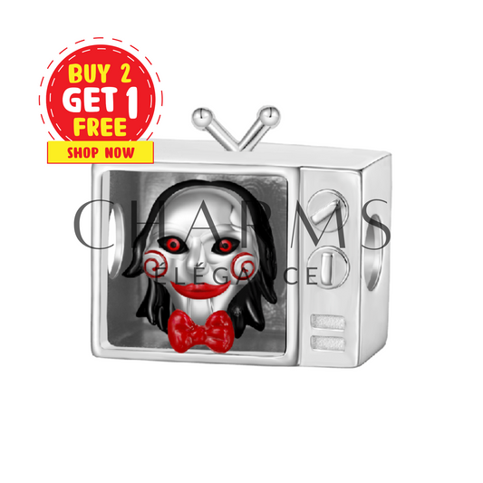 Charm "Saw" — L'icône du cinéma d'horreur avec télévision intégrée - Charms Élégance
